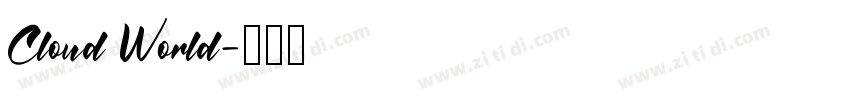 Cloud World字体转换